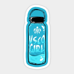 VSCO GIRL TURTLE HYDRO FLASK  Stickers Sticker